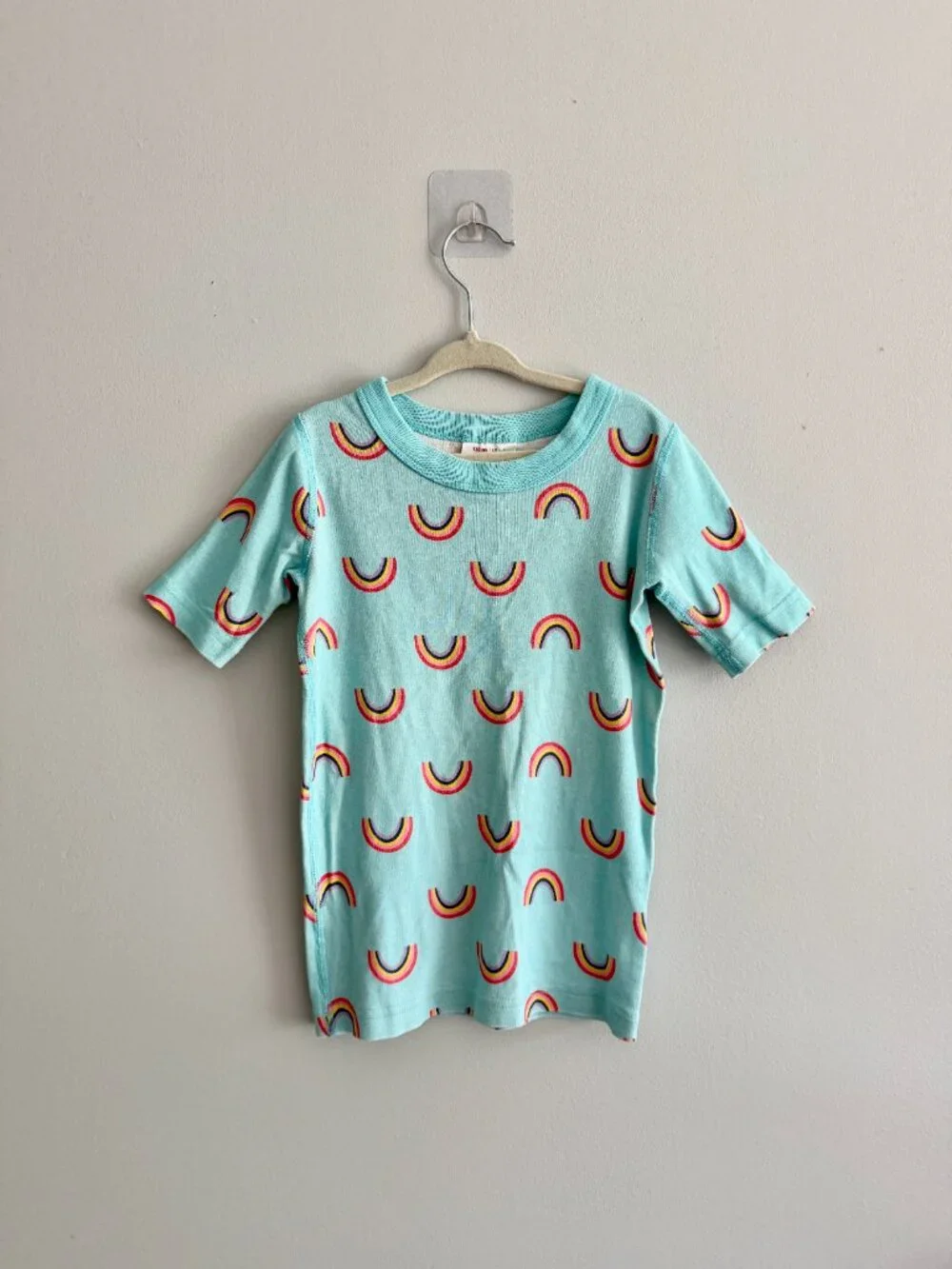 Hanna Andersson Organic Cotton Rainbow Short Sleeve Pajama Set Size 6-7